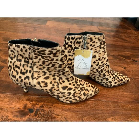 Sam Edelman Tan Leopard Print Dyed Cow Hair Kinzey Ankle Booties, Size 8.5 (US) - Picture 4 of 8